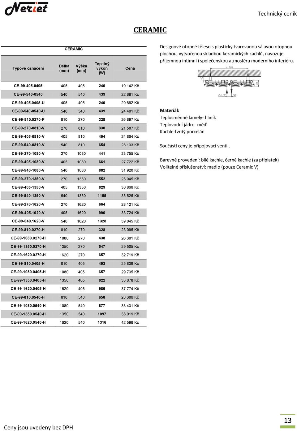 0270-P 810 270 328 26 897 Kč CE-99-270-0810-V 270 810 330 21 587 Kč CE-99-405-0810-V 405 810 494 24 864 Kč CE-99-540-0810-V 540 810 654 28 133 Kč CE-99-270-1080-V 270 1080 441 23 755 Kč