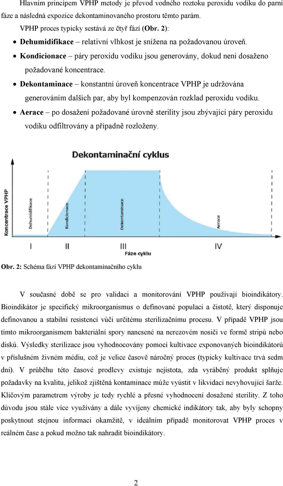 Dekontaminace konstantní úroveň koncentrace VPHP je udržována generováním dalších par, aby byl kompenzován rozklad peroxidu vodíku.