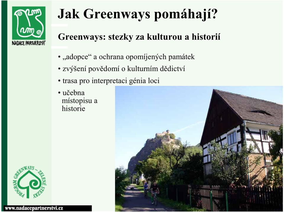 ochrana opomíjených památek zvýšení povědomí o