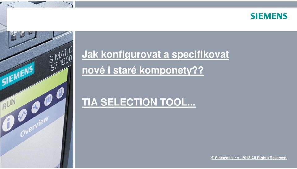 ? TIA SELECTION TOOL... Siemens s.