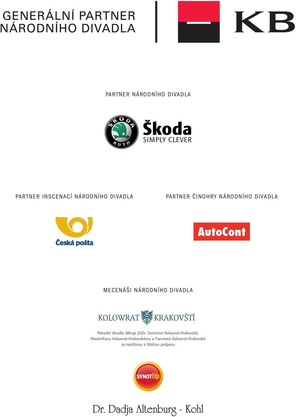 DIVADLA PARTNER ČINOHRY