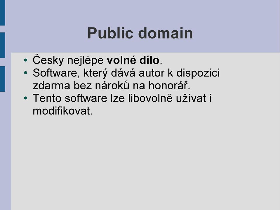 zdarma bez nároků na honorář.