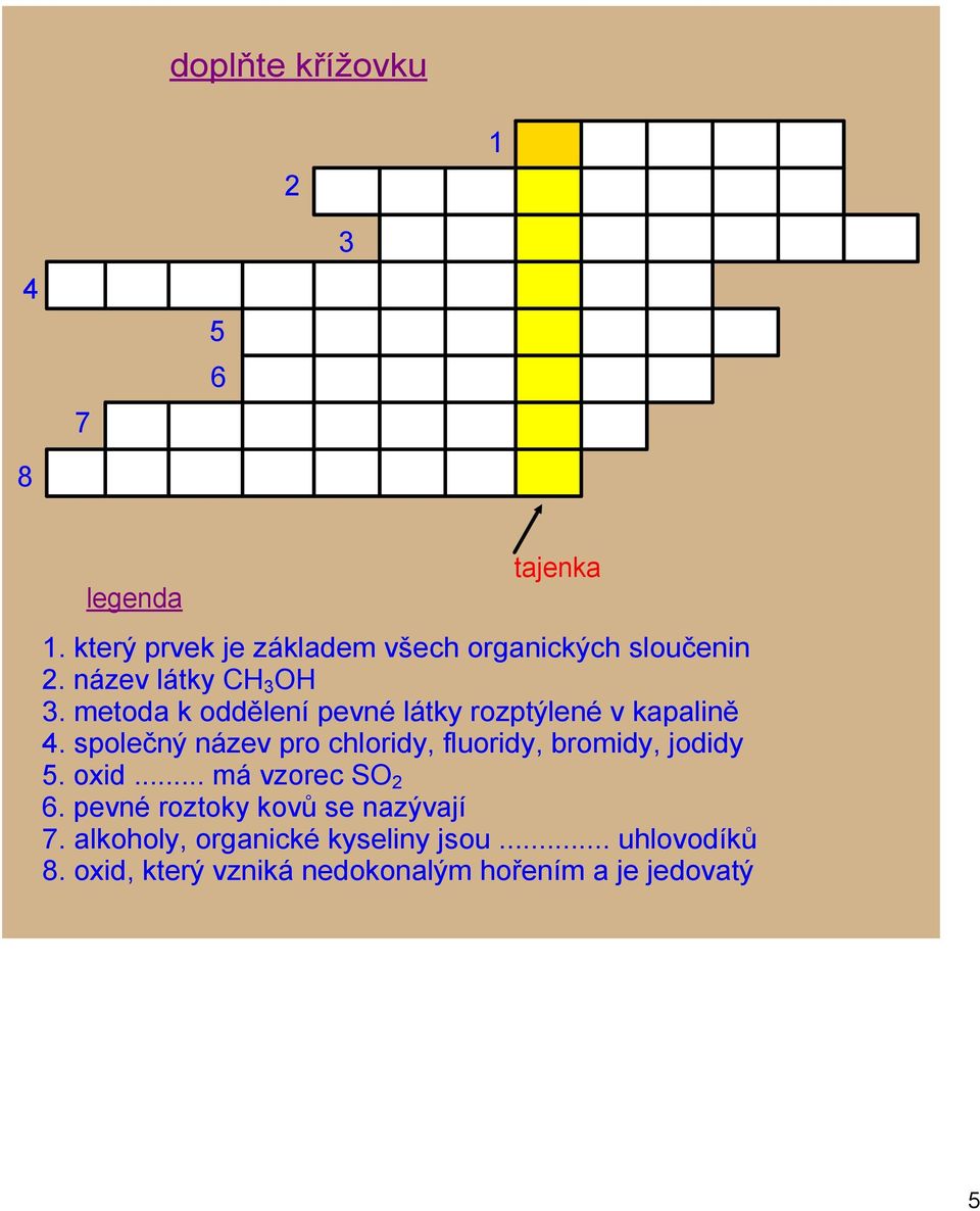 metoda k oddělení pevné látky rozptýlené v kapalině 4.