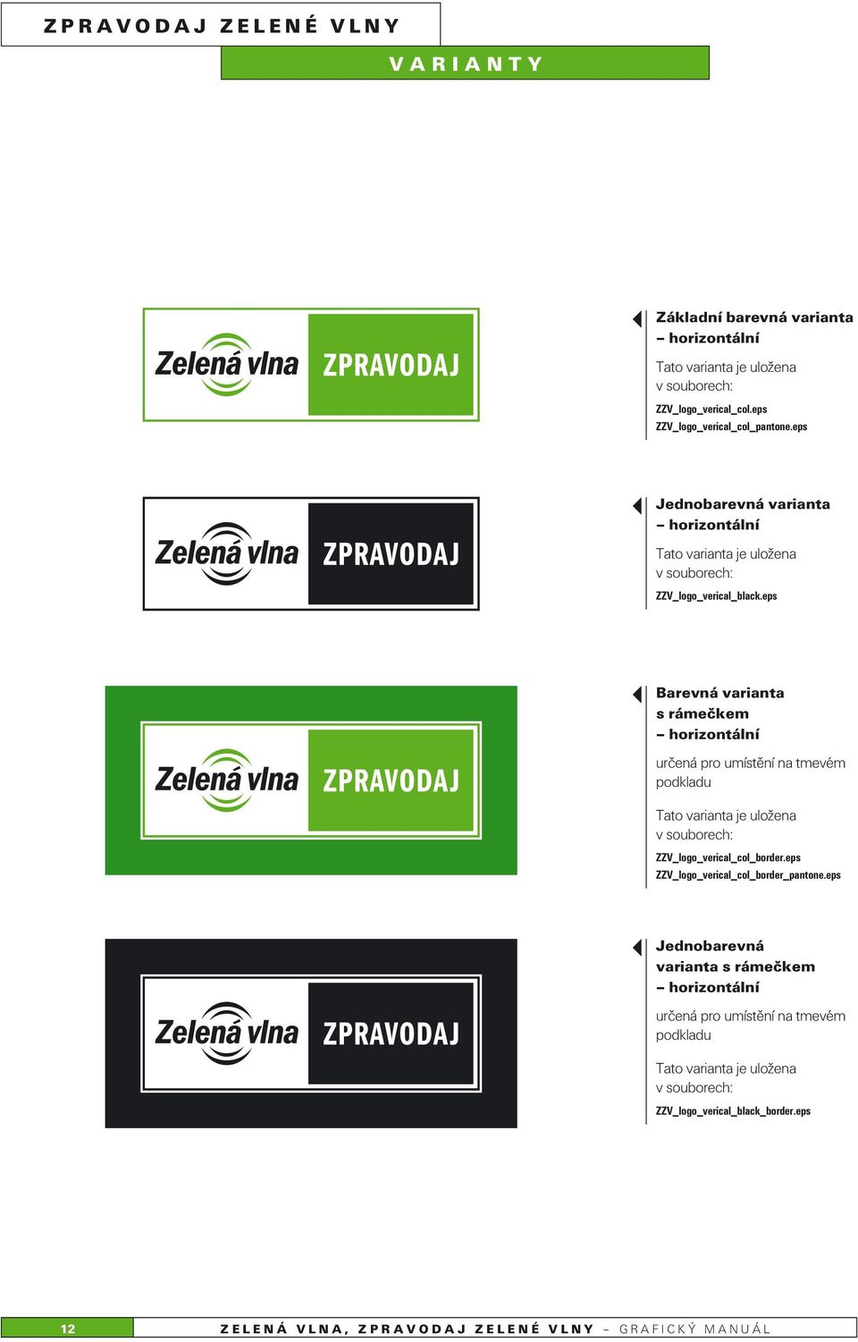 eps Barevná varianta s rámečkem horizontální určená pro umístění na tmevém podkladu ZZV_logo_verical_col_border.