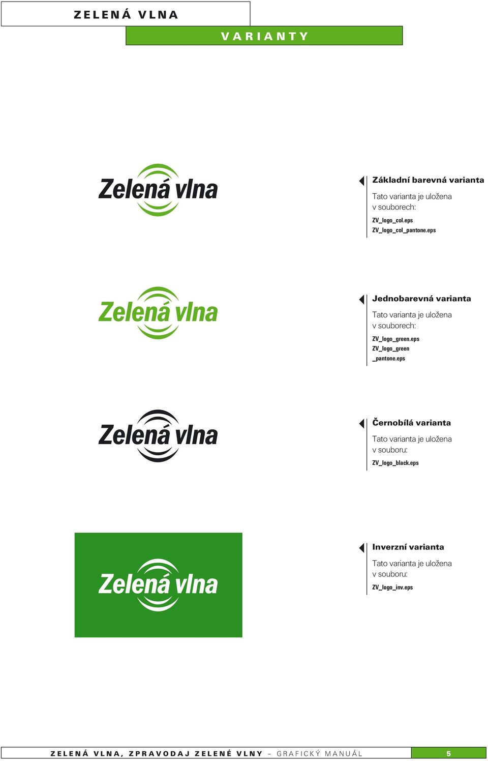 eps ZV_logo_green _pantone.eps Černobílá varianta v souboru: ZV_logo_black.