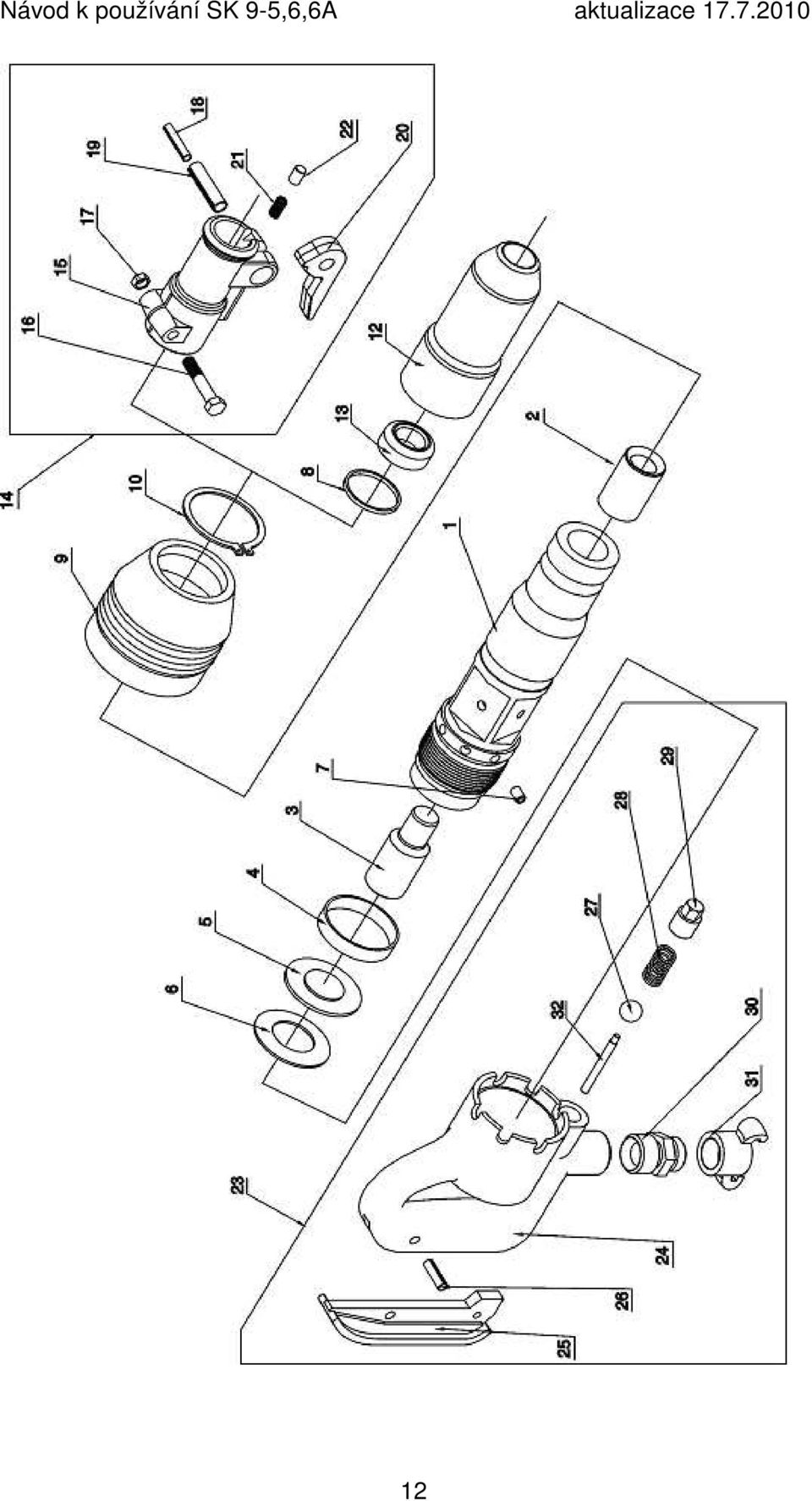 Návod k používání pro sbíjecí kladivo SK 9-5,6,6A - PDF Stažení zdarma