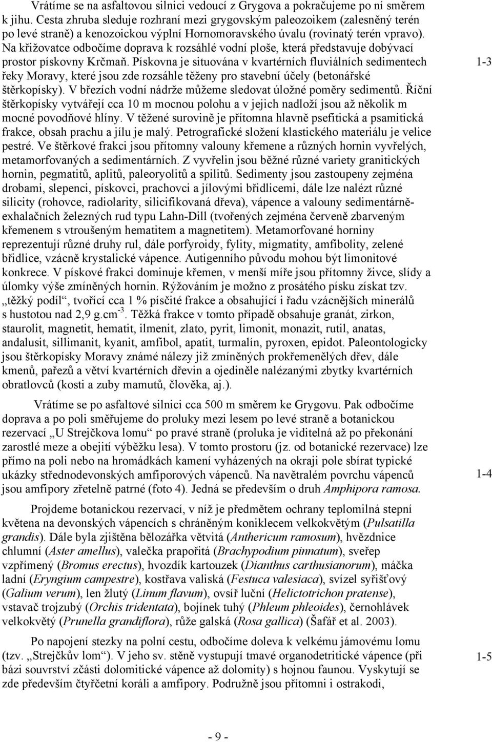 Na křižovatce odbočíme doprava k rozsáhlé vodní ploše, která představuje dobývací prostor pískovny Krčmaň.