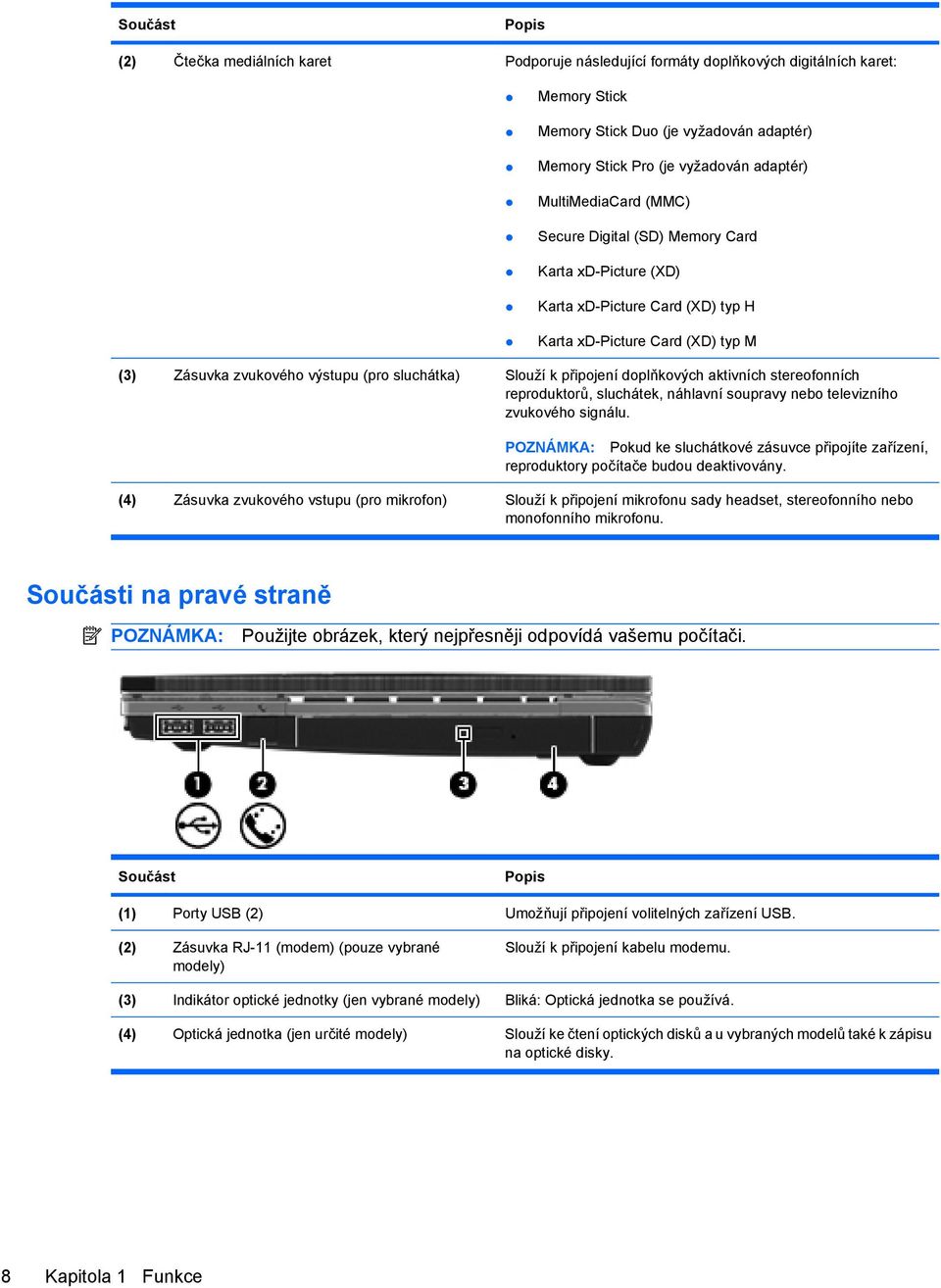 připojení doplňkových aktivních stereofonních reproduktorů, sluchátek, náhlavní soupravy nebo televizního zvukového signálu.