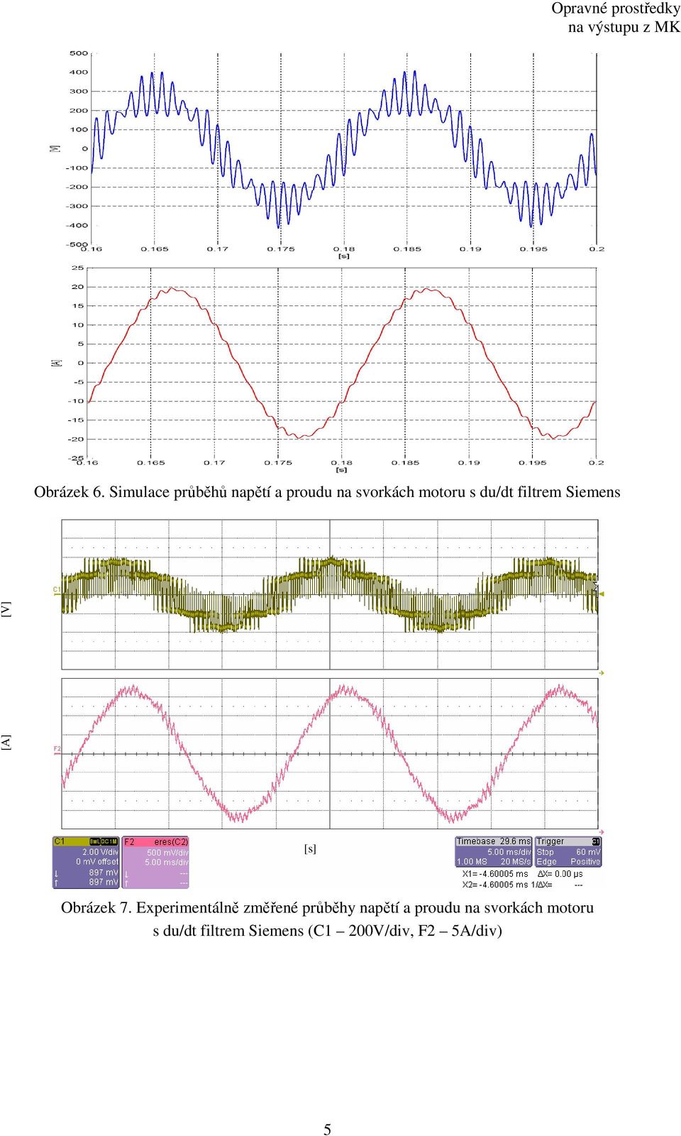 du/dt filtrem Siemens [A] [V] [s] Obrázek 7.