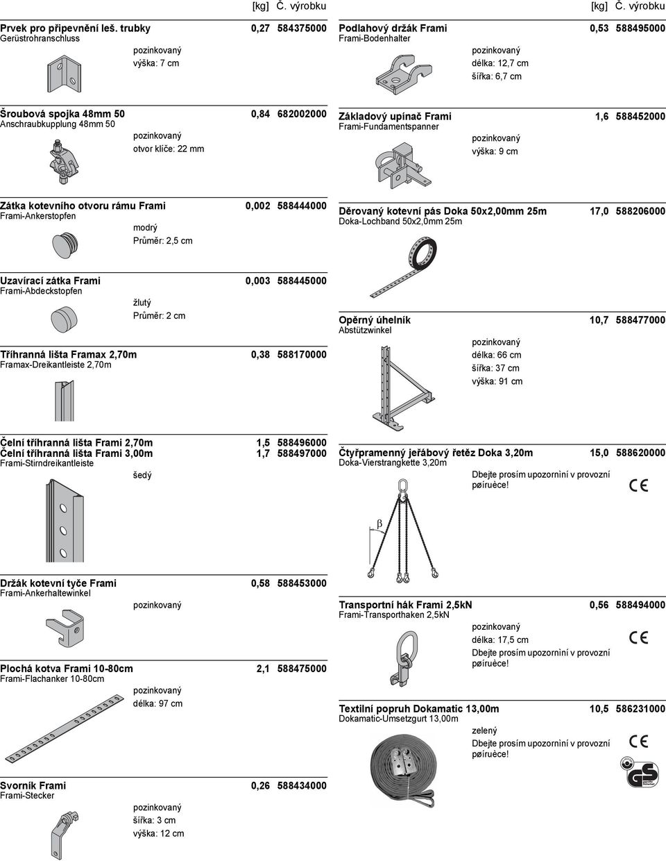50 otvor klíče: 22 mm Základový upínač Frami 1,6 588452000 Frami-Fundamentspanner výška: 9 cm Zátka kotevního otvoru rámu Frami 0,002 588444000 Frami-Ankerstopfen modrý Průměr: 2,5 cm Děrovaný