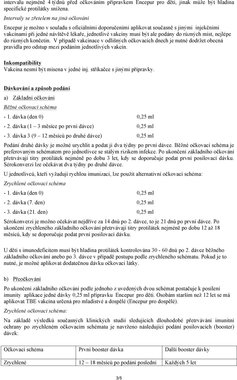 ale podány do různých míst, nejlépe do různých končetin. V případě vakcinace v odlišných očkovacích dnech je nutné dodržet obecná pravidla pro odstup mezi podáním jednotlivých vakcín.