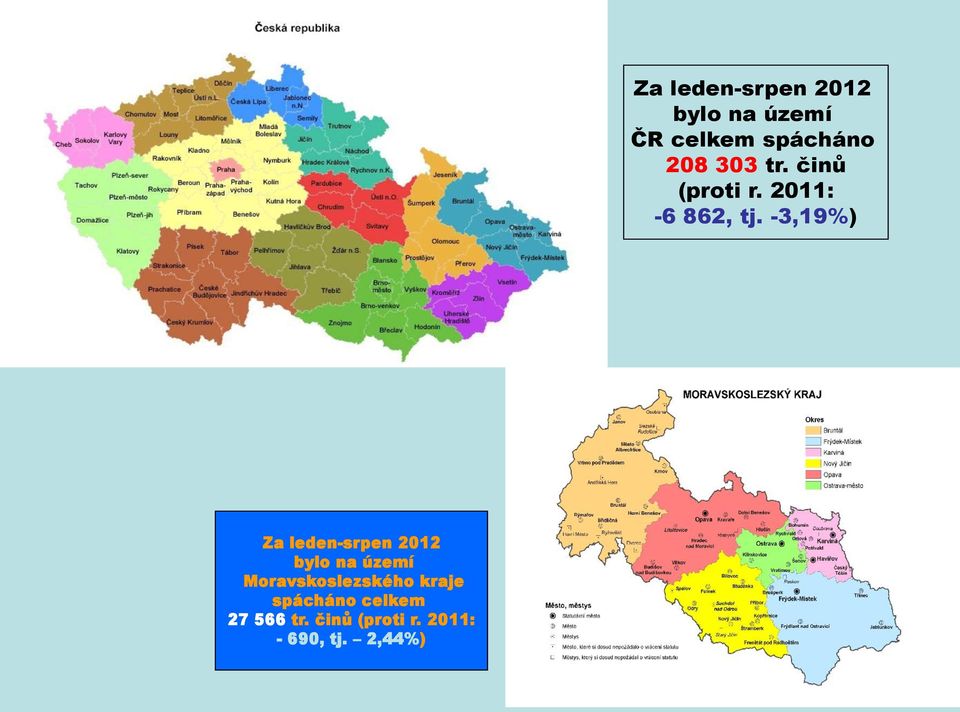 2,44%) Za leden-srpen 2012 bylo na území ČR celkem