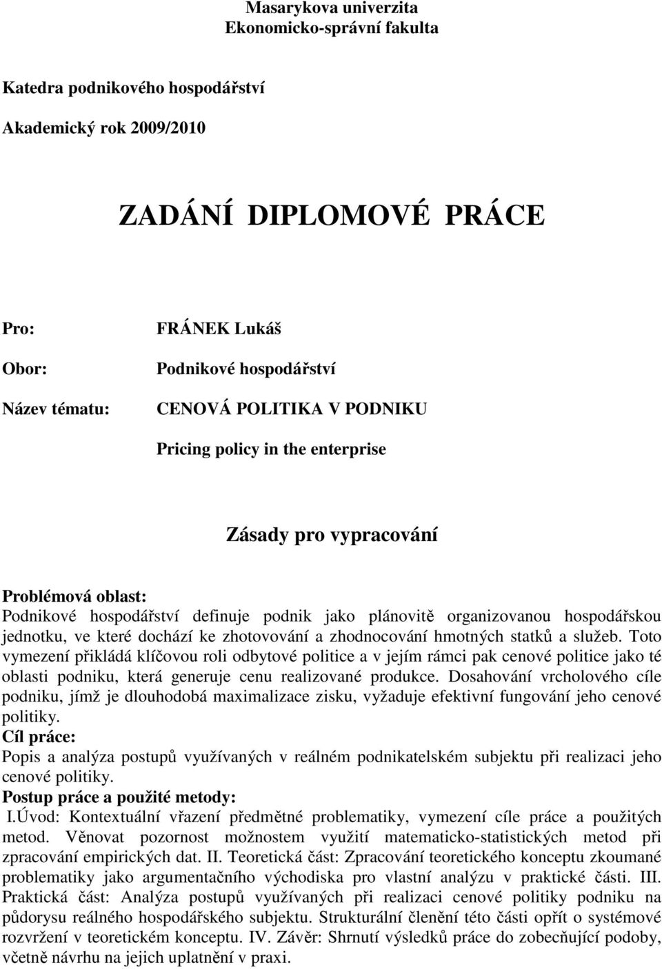 CENOVÁ POLITIKA V PODNIKU - PDF Free Download
