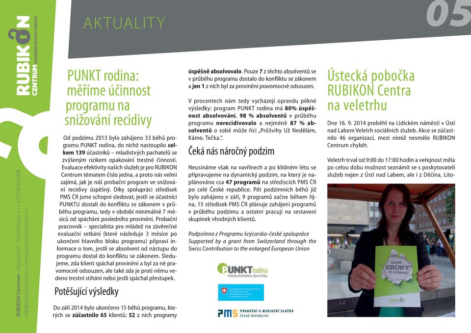 Evaluace efektivity našich služeb je pro RUBIKON Centrum tématem číslo jedna, a proto nás velmi zajímá, jak je náš probační program ve snižování recidivy úspěšný.