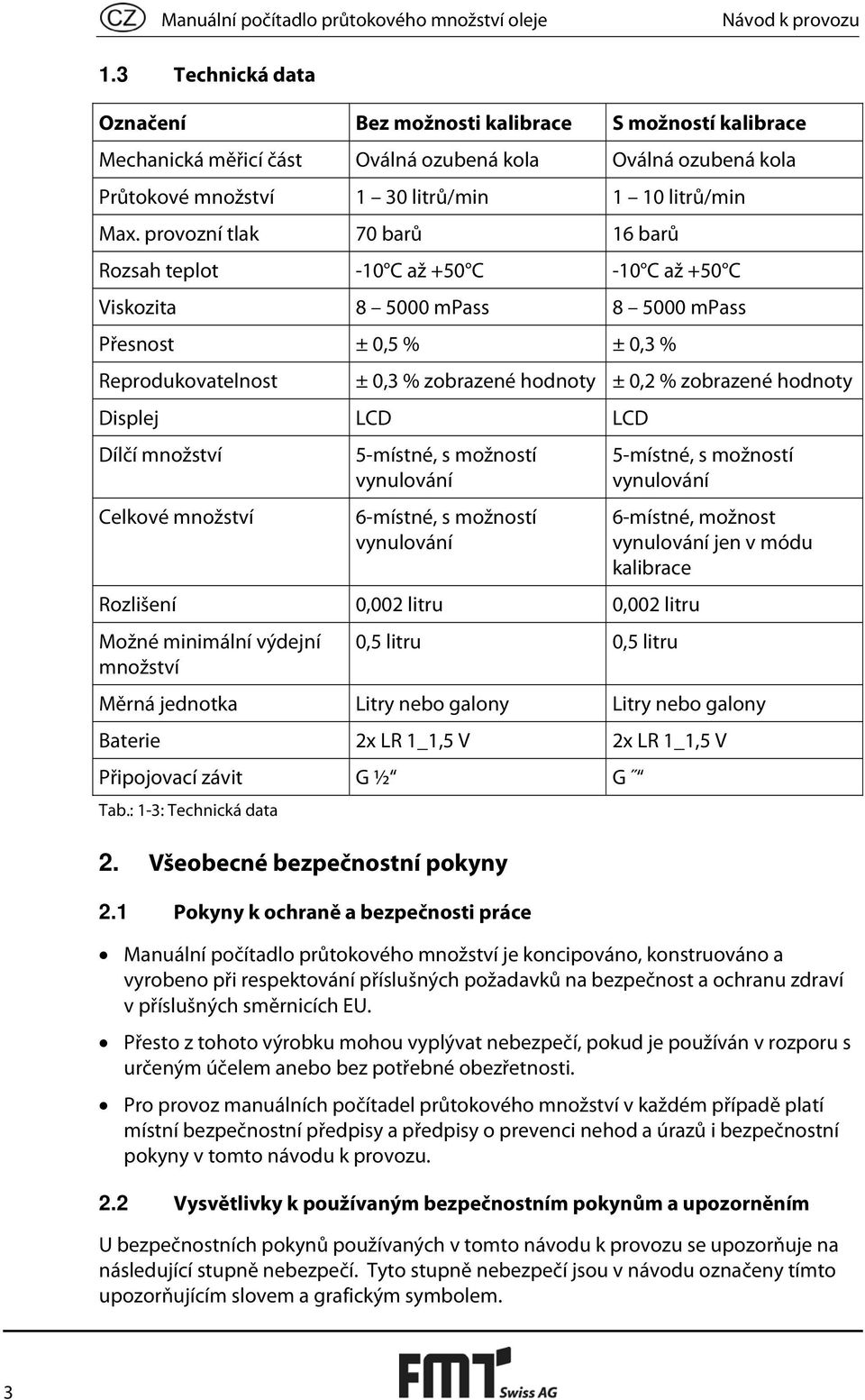 provozní tlak 70 barů 16 barů Rozsah teplot -10 C až +50 C -10 C až +50 C Viskozita 8 5000 mpass 8 5000 mpass Přesnost ± 0,5 % ± 0,3 % Reprodukovatelnost ± 0,3 % zobrazené hodnoty ± 0,2 % zobrazené