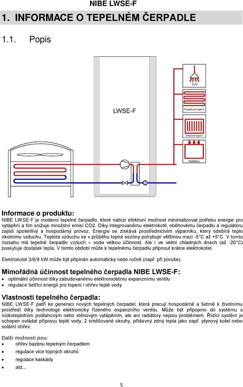 LWSE-F Tepelné čerpadlo vzduch-voda - PDF Stažení zdarma