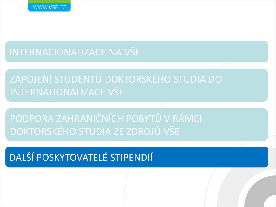 PODPORA ZAHRANIČNÍCH POBYTŮ V RÁMCI