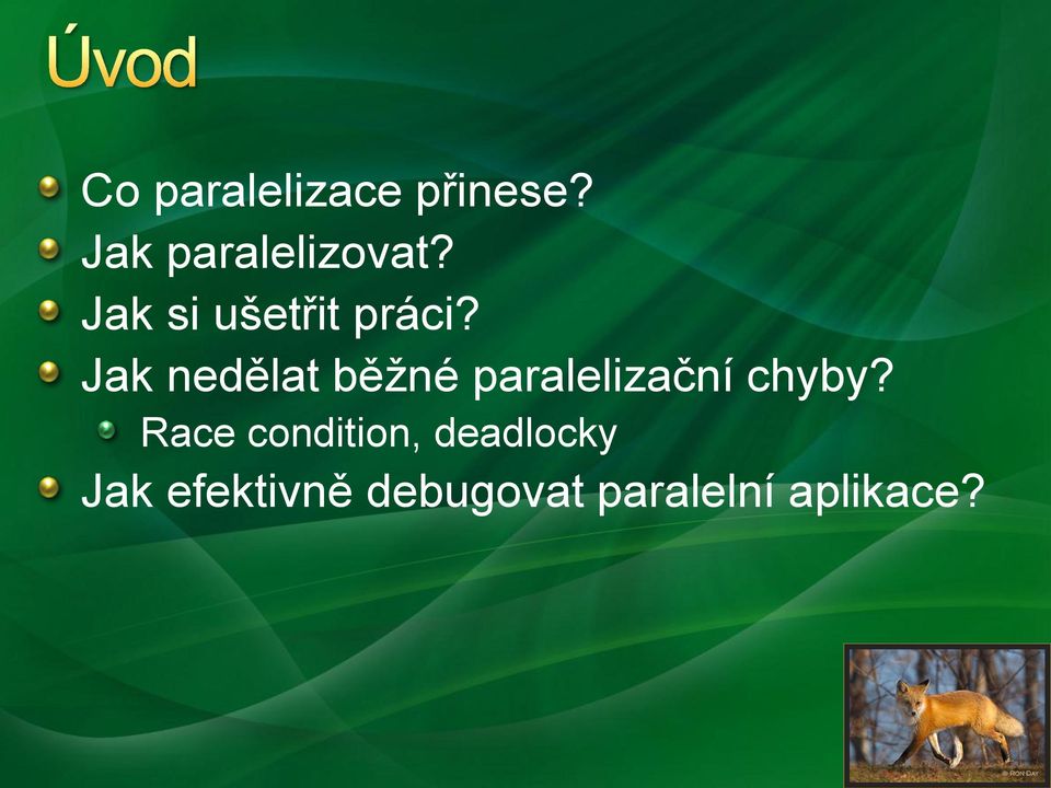 Jak nedělat běžné paralelizační chyby?