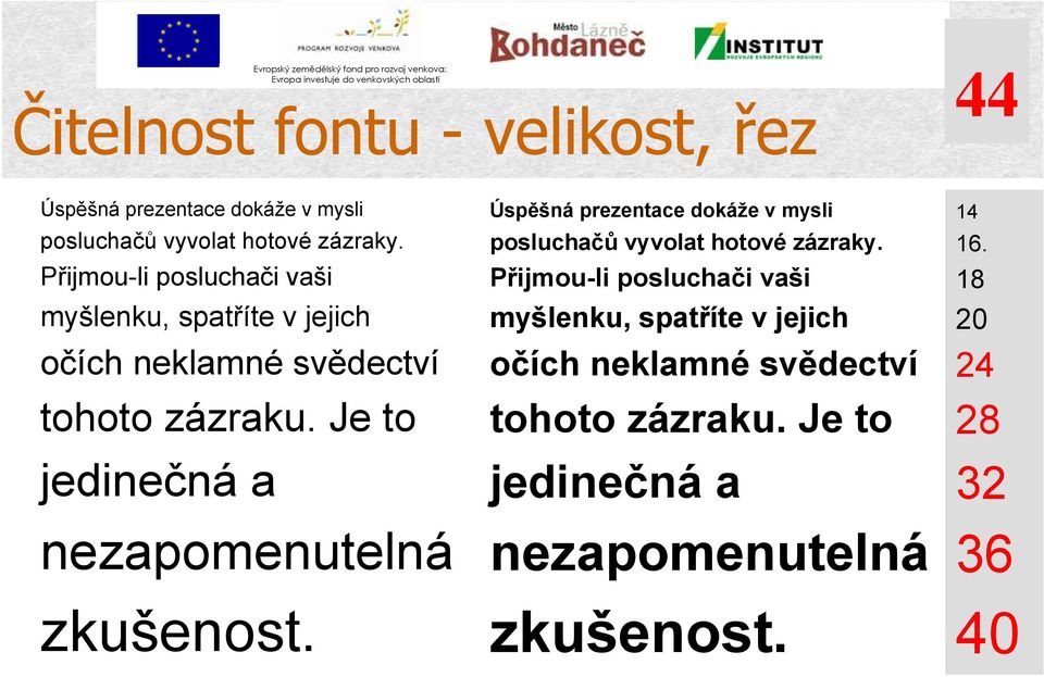 Je to jedinečná a nezapomenutelná zkušenost. Úspěšná prezentace dokáže v mysli posluchačů vyvolat hotové zázraky.