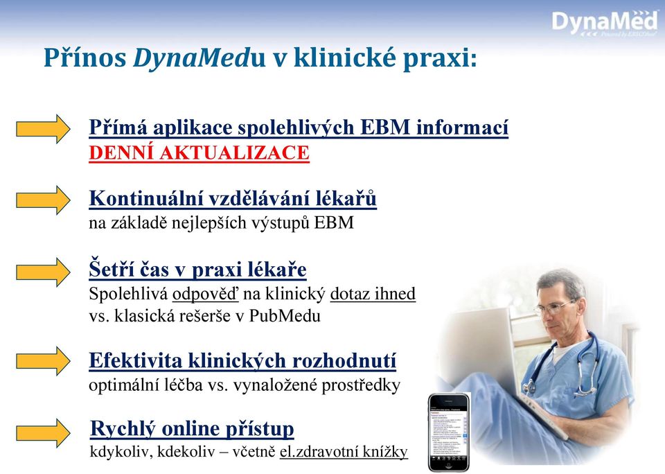 odpověď na klinický dotaz ihned vs.