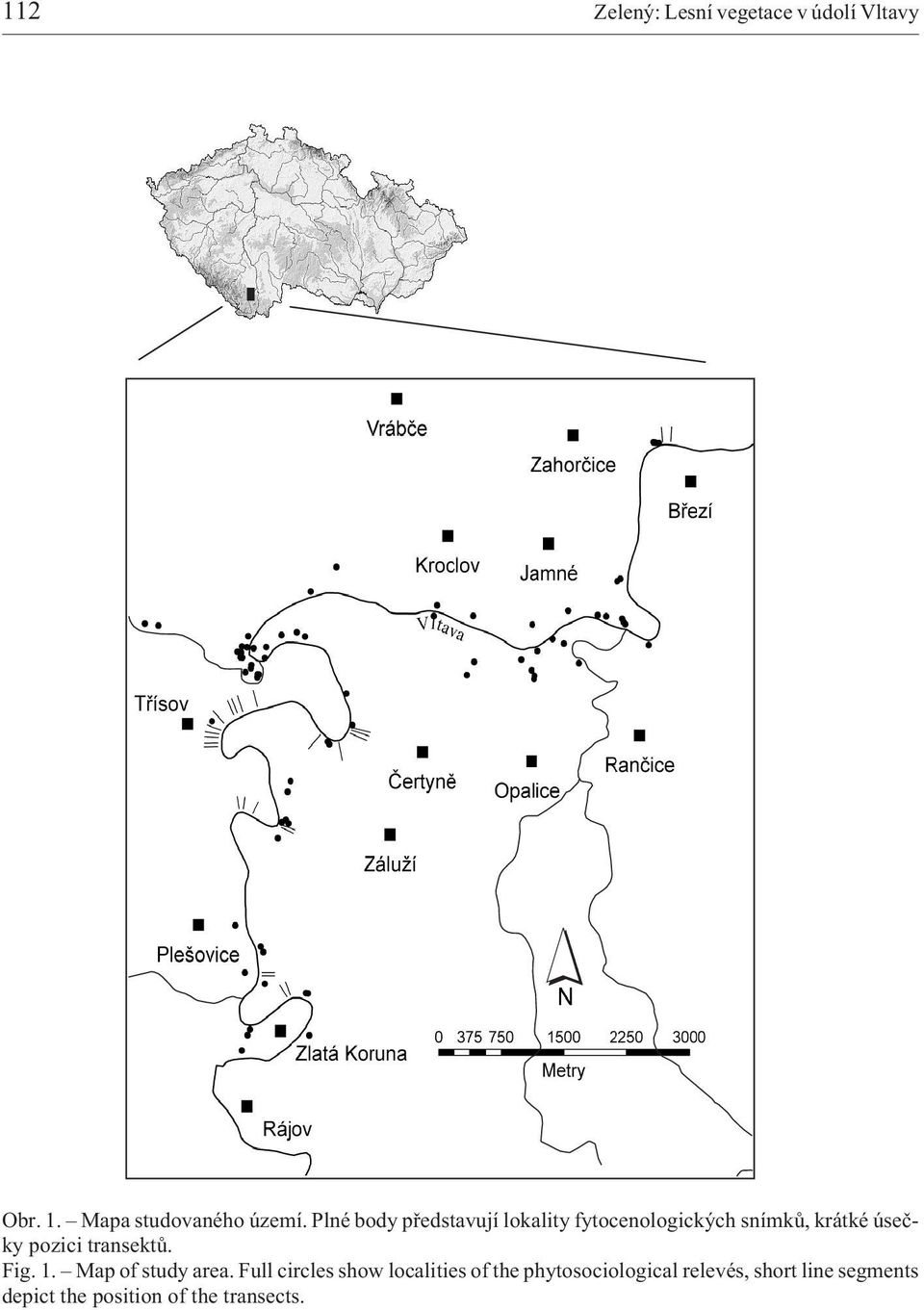 transektù. Fig. 1. Map of study area.