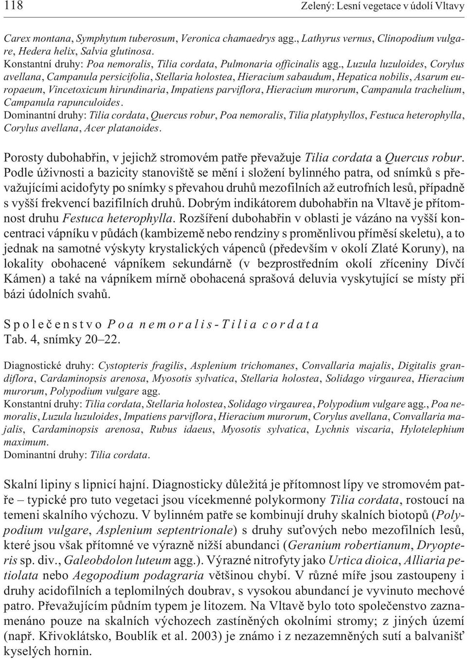 , Luzula luzuloides, Corylus avellana, Campanula persicifolia, Stellaria holostea, Hieracium sabaudum, Hepatica nobilis, Asarum europaeum, Vincetoxicum hirundinaria, Impatiens parviflora, Hieracium
