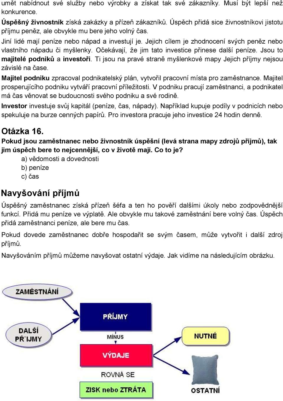 Jejich cílem je zhodnocení svých peněz nebo vlastního nápadu či myšlenky. Očekávají, ţe jim tato investice přinese další peníze. Jsou to majitelé podniků a investoři.