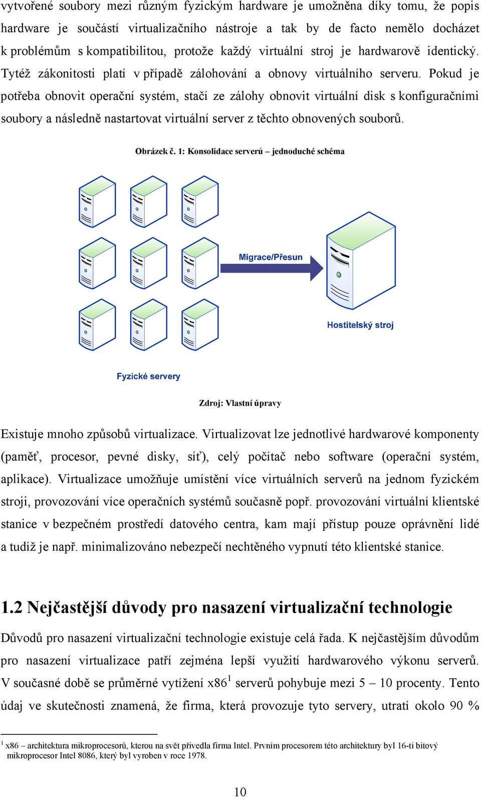 Pokud je potřeba obnovit operační systém, stačí ze zálohy obnovit virtuální disk s konfiguračními soubory a následně nastartovat virtuální server z těchto obnovených souborů. Obrázek č.