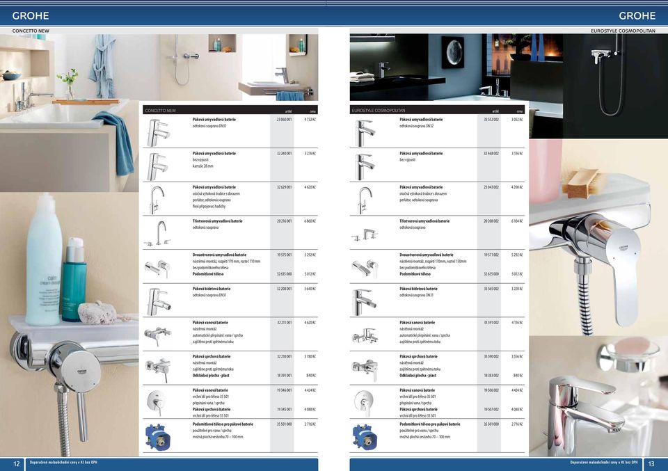 s dorazem perlátor, Páková umyvadlová baterie 23 043 002 4 200 Kč otočná výtoková trubice s dorazem perlátor, Tříotvorová umyvadlová baterie 20 216 001 6 860 Kč Tříotvorová umyvadlová baterie 20 208