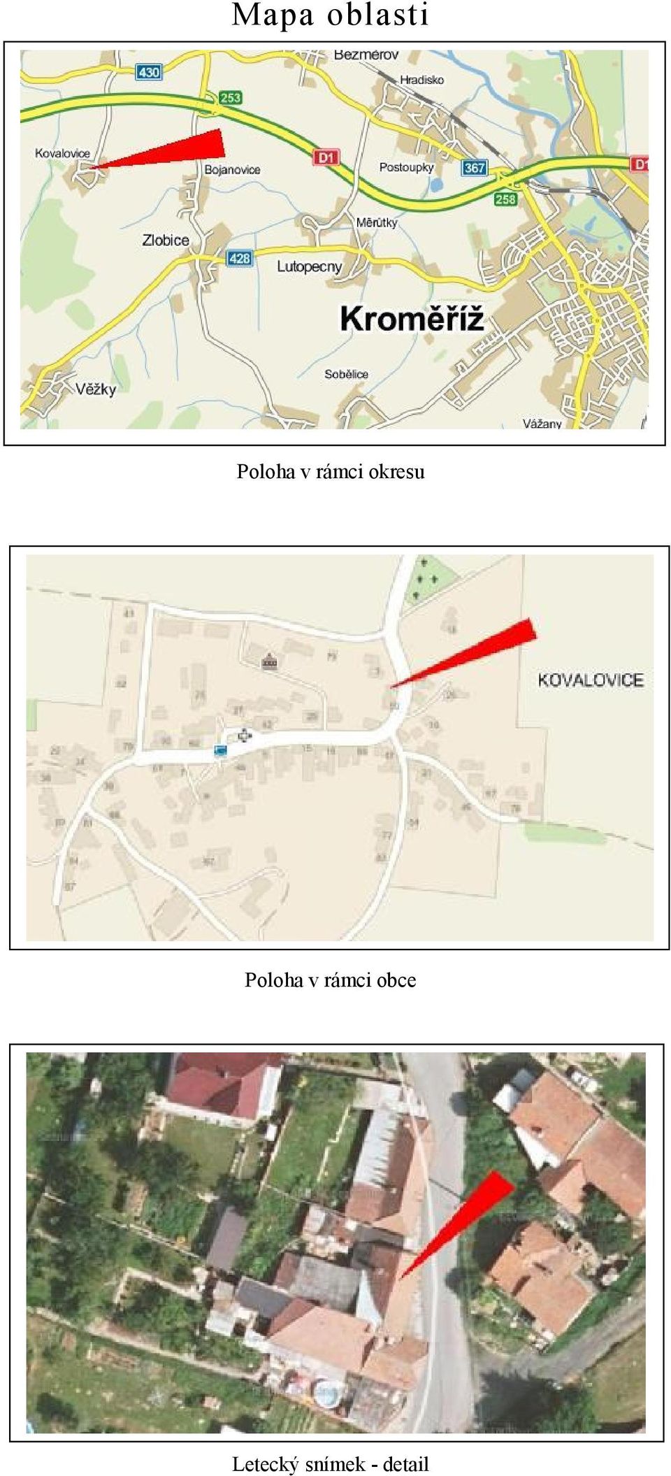 Poloha v rámci obce