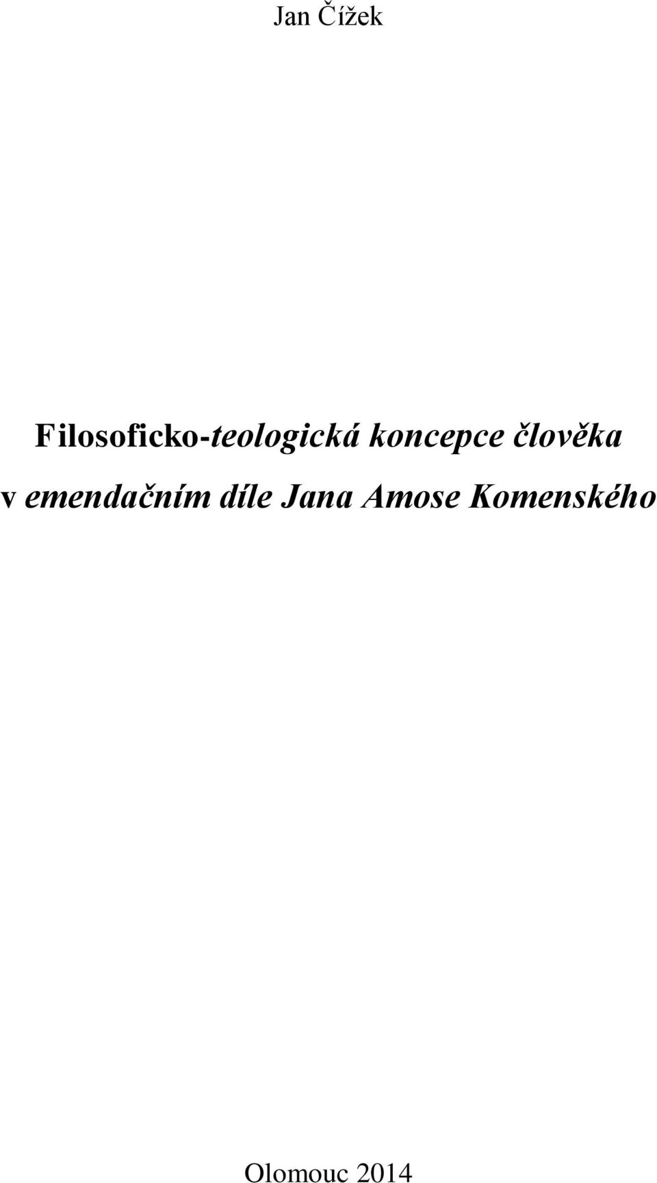 koncepce člověka v