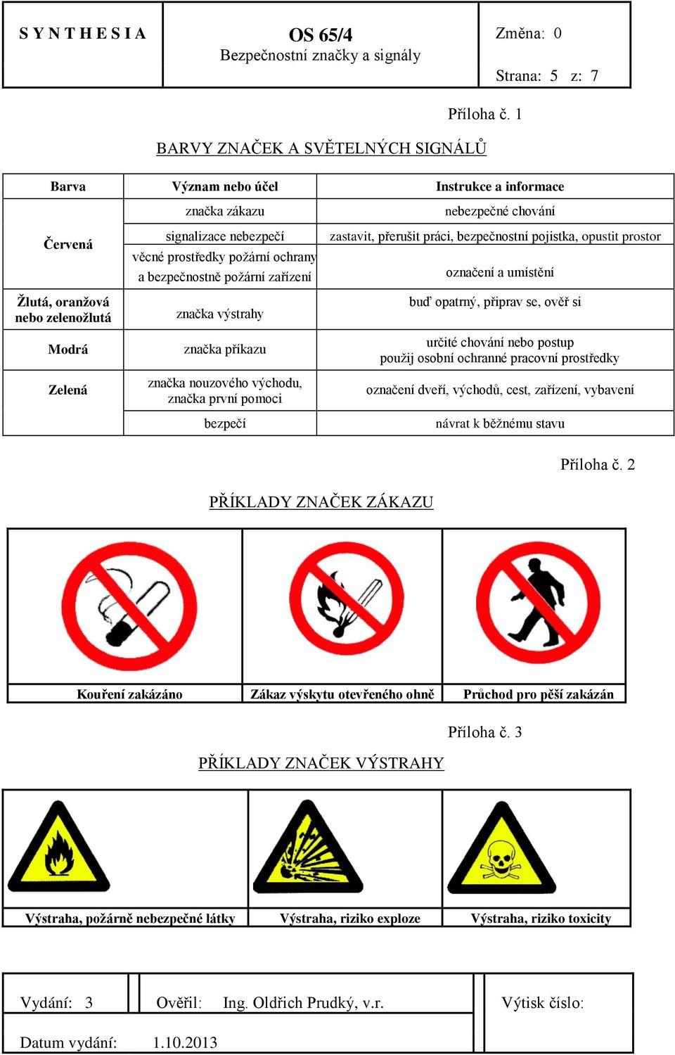 ochrany a bezpečnostně požární zařízení značka výstrahy značka příkazu značka nouzového východu, značka první pomoci bezpečí nebezpečné chování zastavit, přerušit práci, bezpečnostní pojistka,