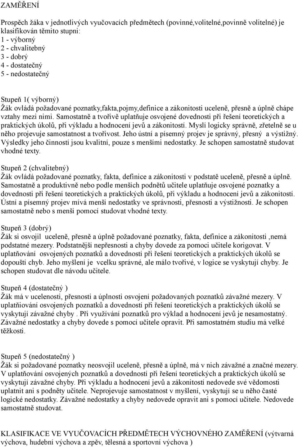 Samostatně a tvořivě uplatňuje osvojené dovednosti při řešení teoretických a praktických úkolů, při výkladu a hodnocení jevů a zákonitostí.