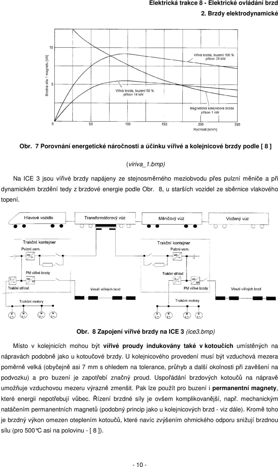 Obr. 8 Zapojení vířivé brzdy na ICE 3 (ice3.bmp) Místo v kolejnicích mohou být vířivé proudy indukovány také v kotoučích umístěných na nápravách podobně jako u kotoučové brzdy.