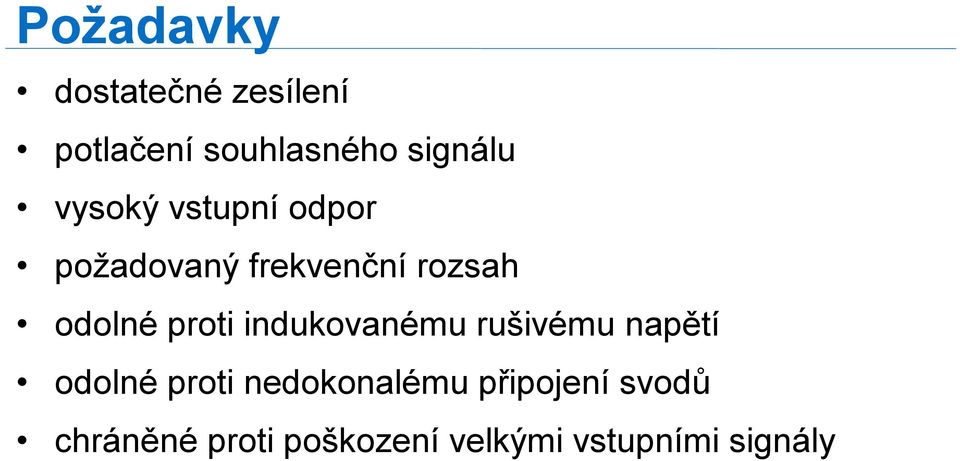 proti indukovanému rušivému napětí odolné proti nedokonalému