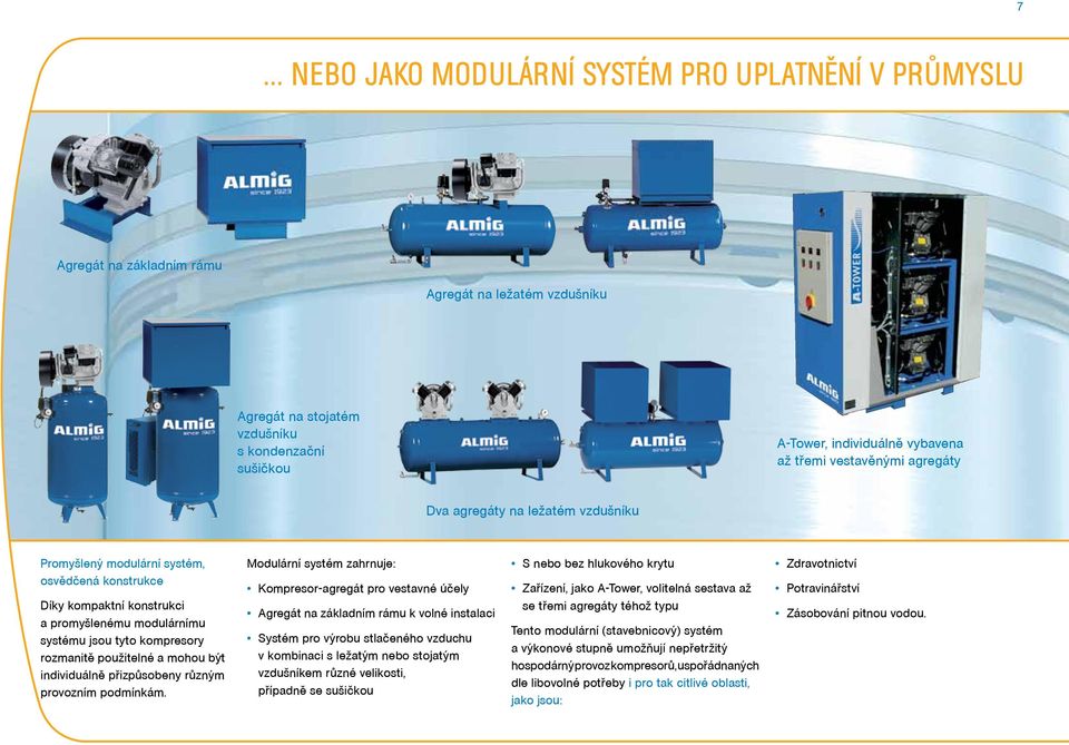 rozmanitě použitelné a mohou být individuálně přizpůsobeny různým provozním podmínkám.