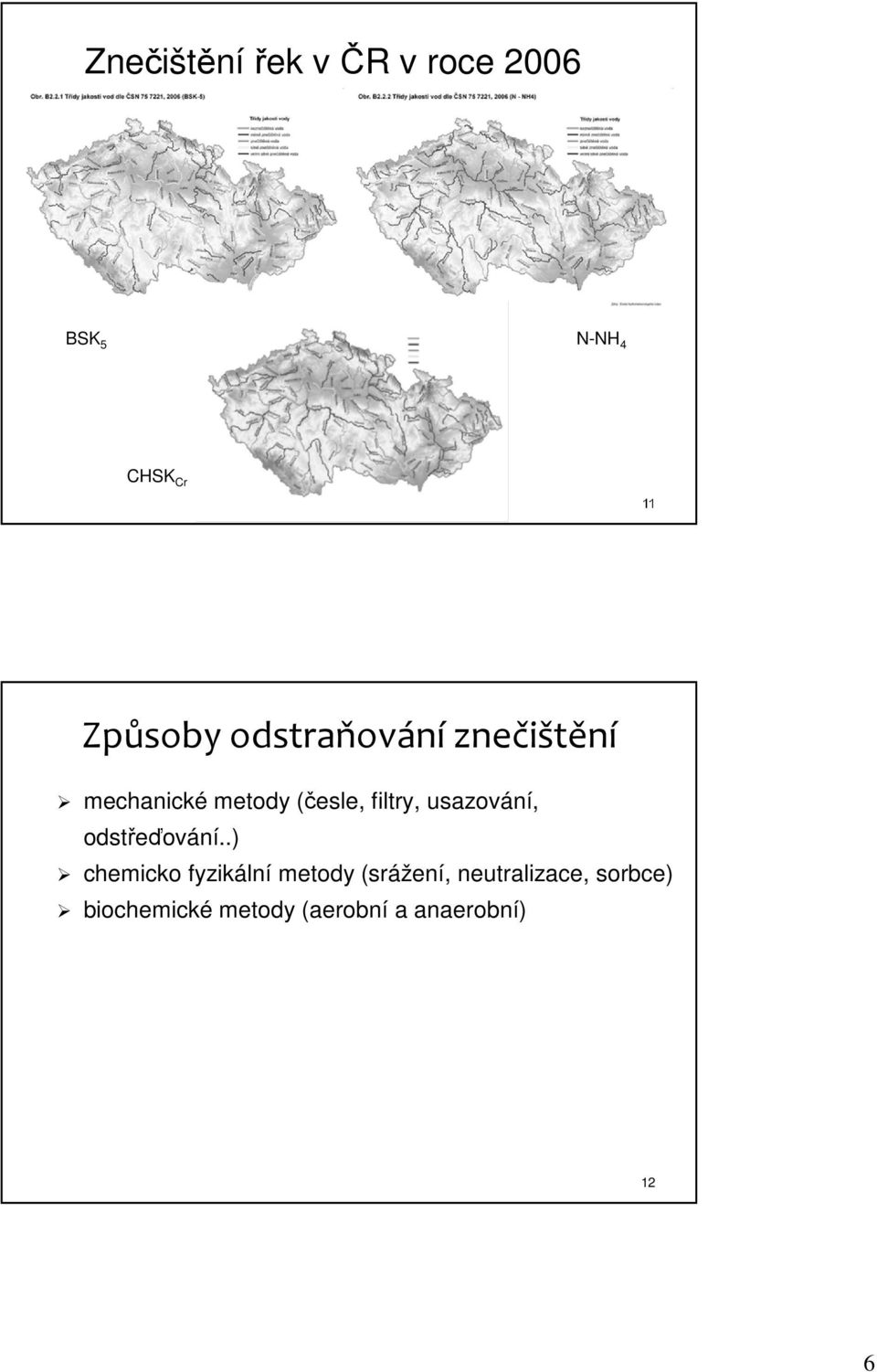 filtry, usazování, odstřeďování.