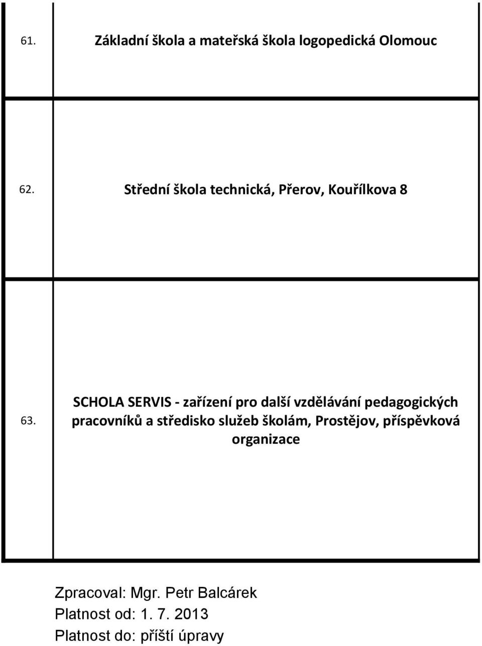 SCHOLA SERVIS - zařízení pro další vzdělávání pedagogických pracovníků a
