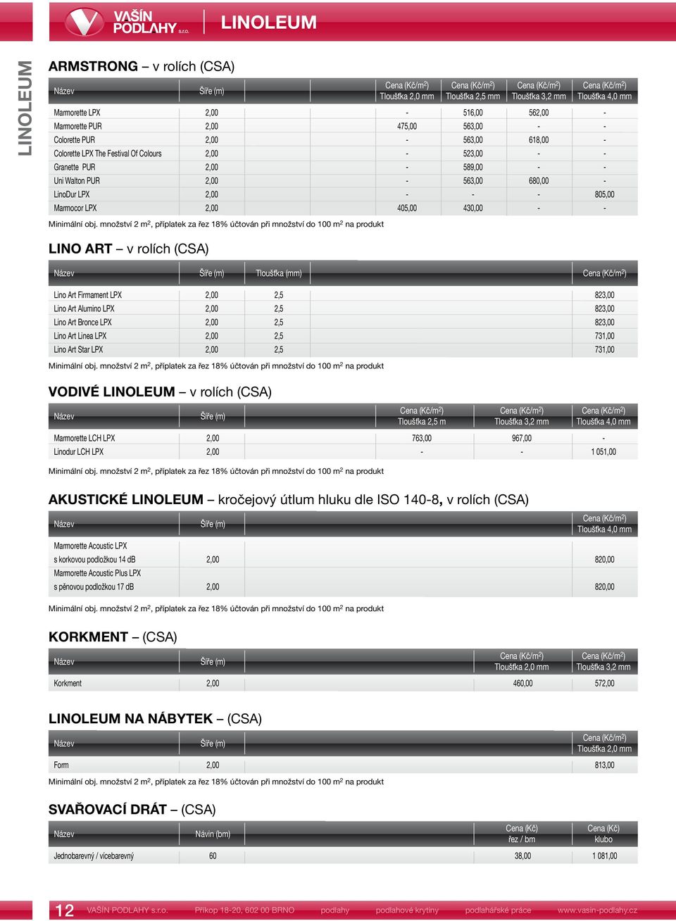 LPX 2,00 - - - 805,00 Marmocor LPX 2,00 405,00 430,00 - - Minimální obj.