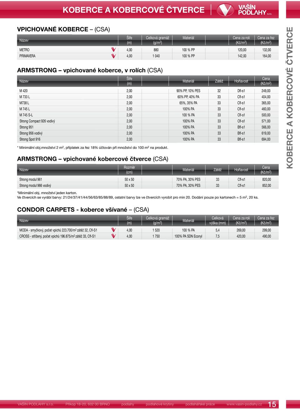 2,00 60% PP, 40% PA 33 Cfl-s1 404,00 M738 L 2,00 65%, 35% PA 33 Cfl-s1 365,00 M 745 L 2,00 100% PA 33 Cfl-s1 460,00 M 745 S-L 2,00 100 % PA 33 Cfl-s1 500,00 Strong Compact 926 vodivý 2,00 100% PA 33