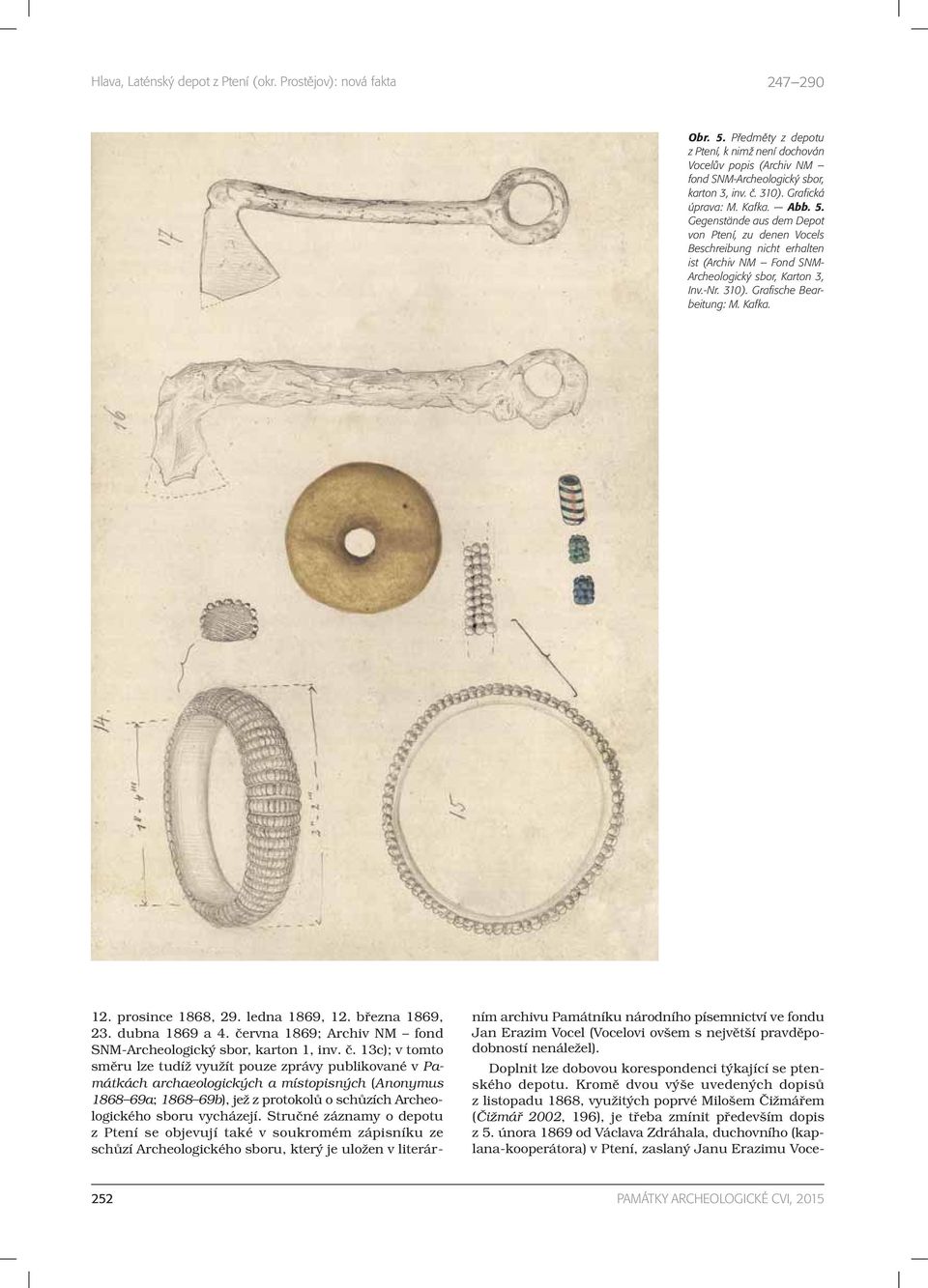 rvna 1869; Archiv NM fond SNM-Archeologický sbor, karton 1, inv. č.