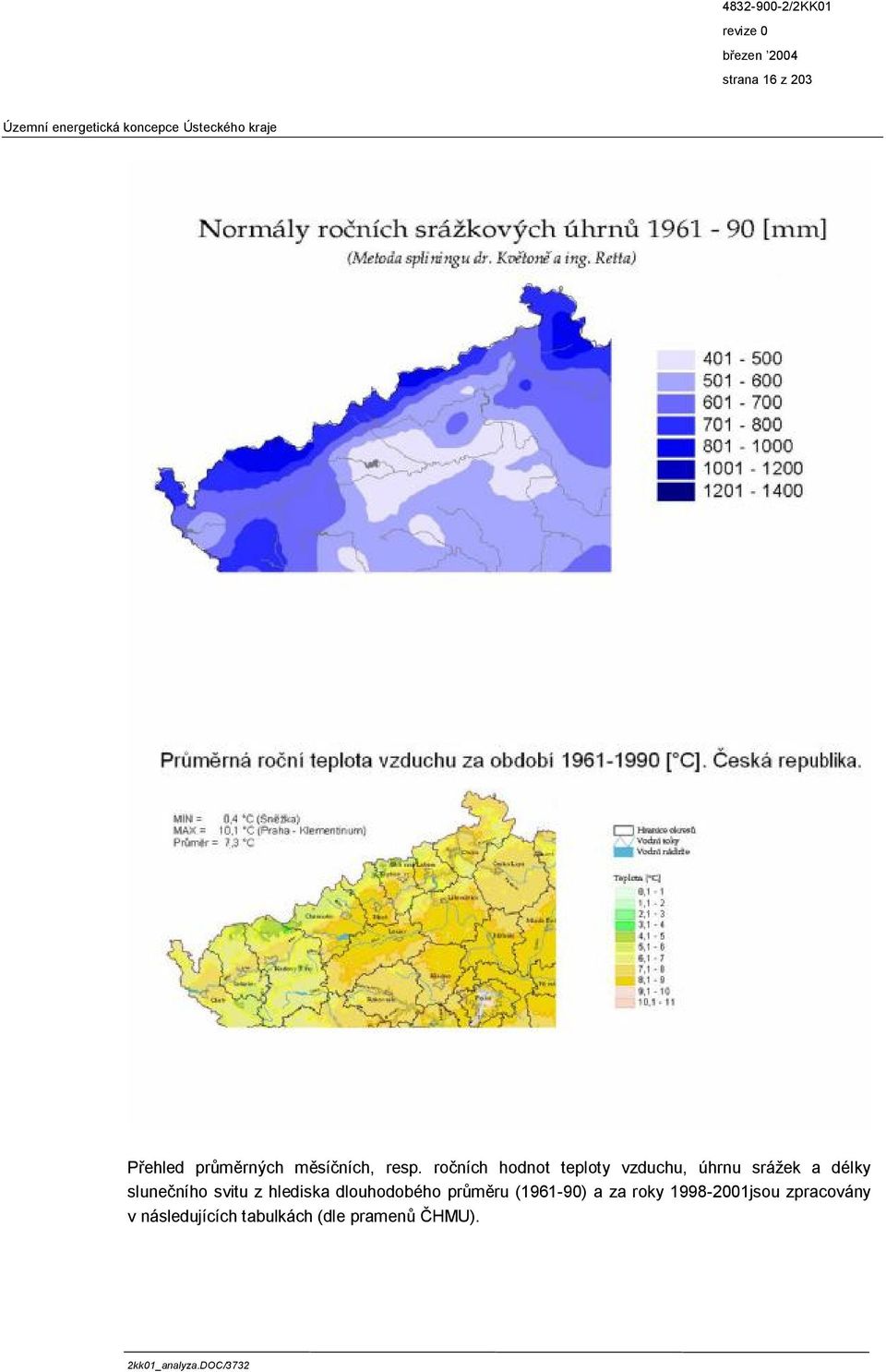 slunečního svitu z hlediska dlouhodobého průměru (1961-90) a