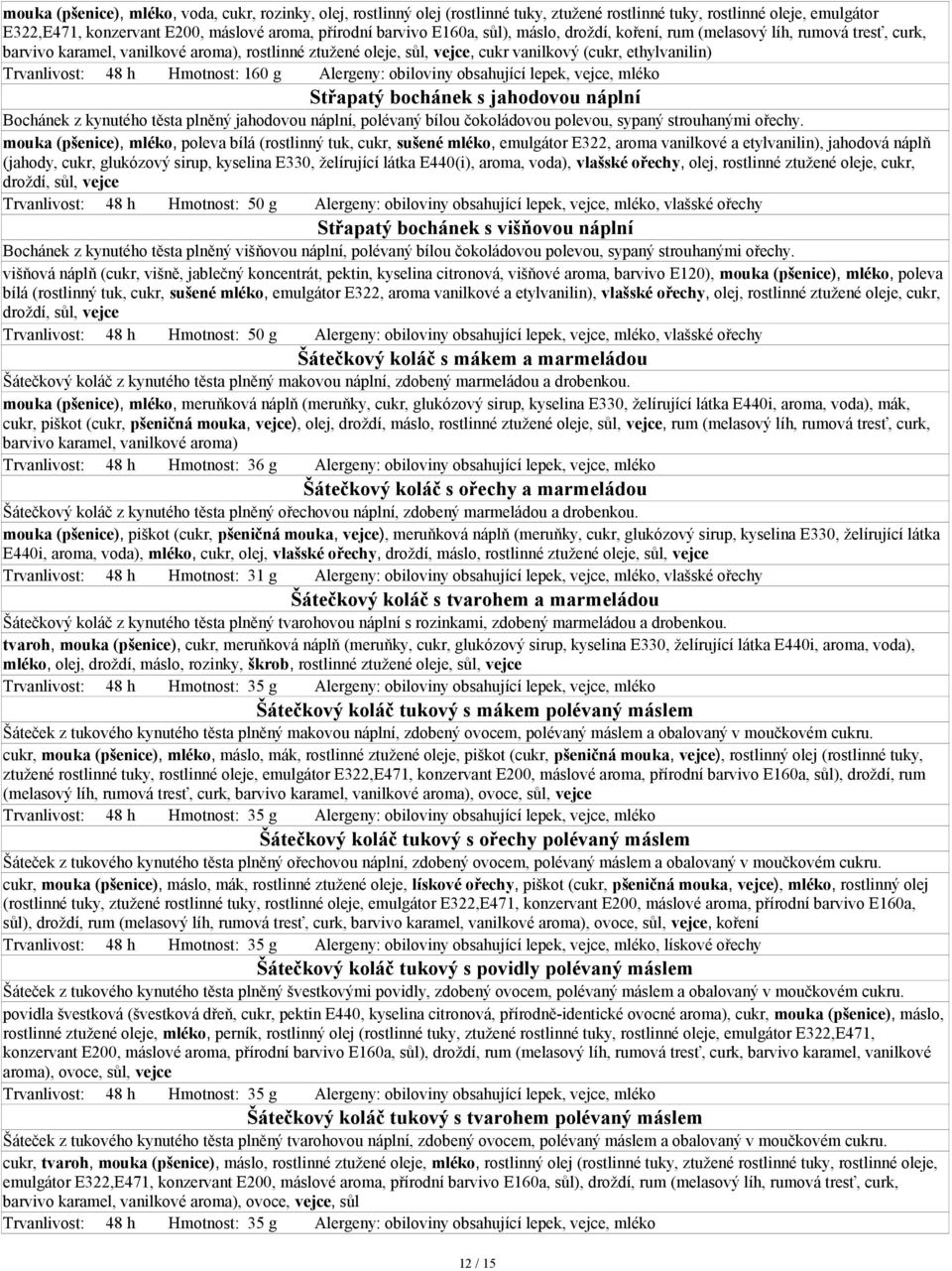 h Hmotnost: 160 g Alergeny: obiloviny obsahující lepek, vejce, mléko Střapatý bochánek s jahodovou náplní Bochánek z kynutého těsta plněný jahodovou náplní, polévaný bílou čokoládovou polevou, sypaný