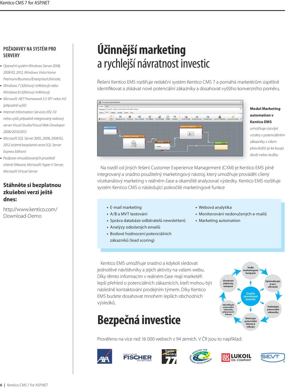 0 nebo vyšší, případně integrovaný webový server Visual Studio/Visual Web Developer 2008/2010/2012 Microsoft SQL Server 2005, 2008, 2008 R2, 2012 (včetně bezplatné verze SQL Server Express Edition)