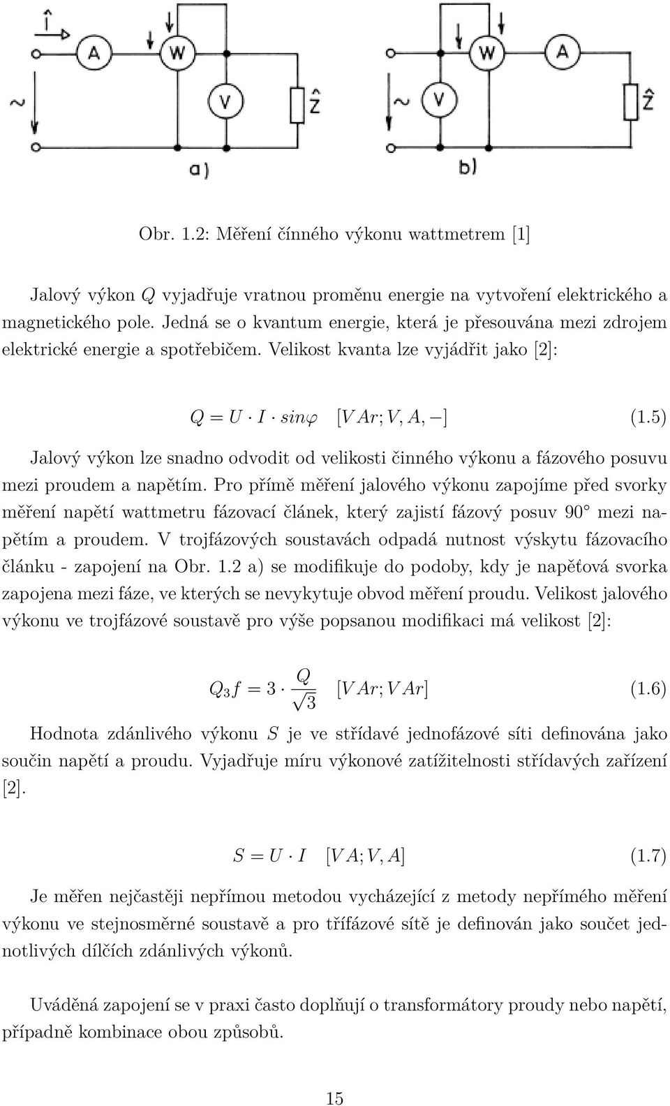 5) Jalový výkon lze snadno odvodit od velikosti činného výkonu a fázového posuvu mezi proudem a napětím.
