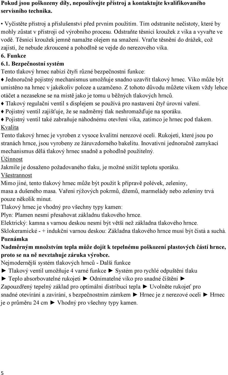 Uživatelský manuál. Tlakový hrnec - PDF Free Download