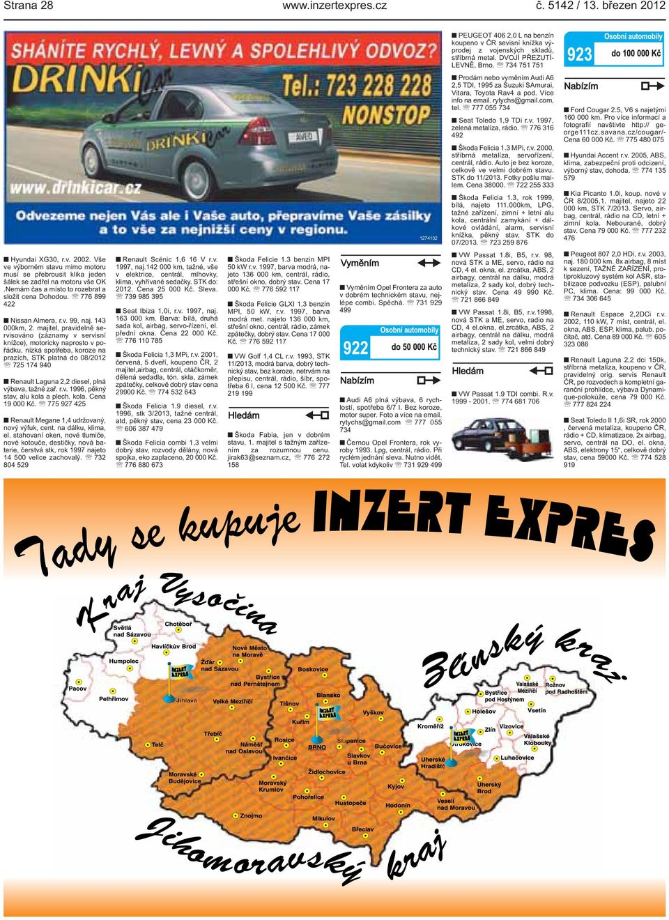 Škoda Felicia 13 MPi, rv 2000, stříbrná metalíza, servořízení, centrál, rádio Auto je bez koroze, celkově ve velmi dobrém stavu STK do 11/2013 Fotky pošlu mailem Cena 38000 722 255 333 Škoda Felicia