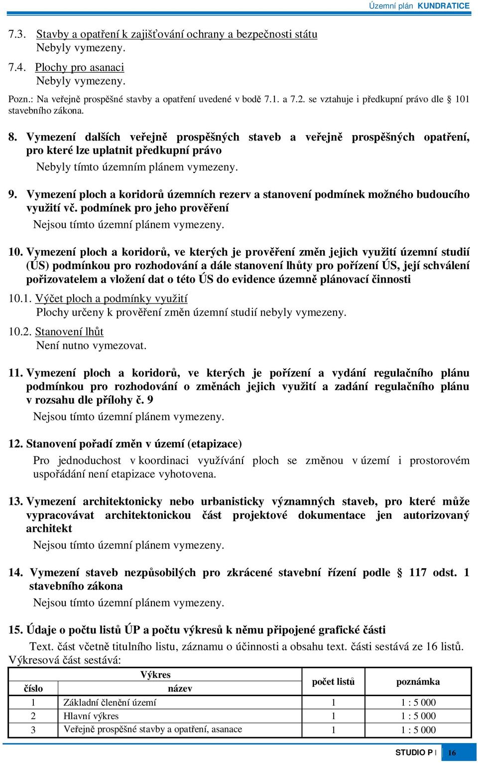 Vymezení dalších veejn prospšných staveb a veejn prospšných opatení, pro které lze uplatnit pedkupní právo Nebyly tímto územním plánem vymezeny. 9.