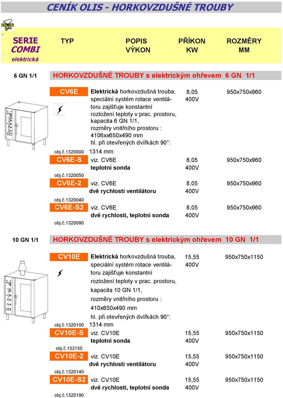 CV6E 8,05 950x750x960 dvě rychlosti ventilátoru obj.č.