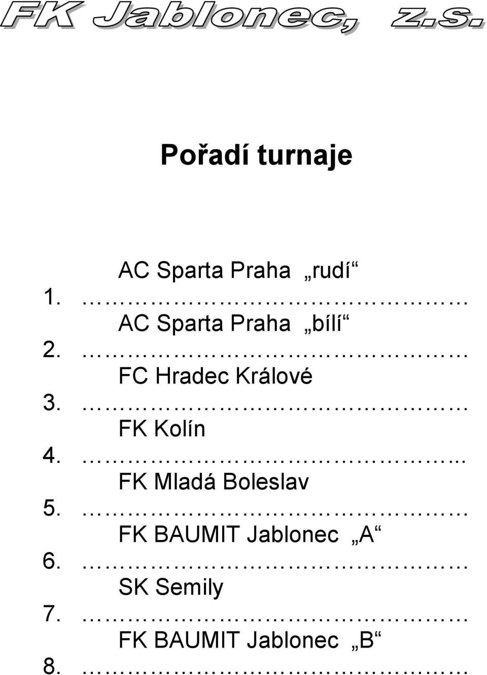 FC Hradec Králové 3. Kolín 4.